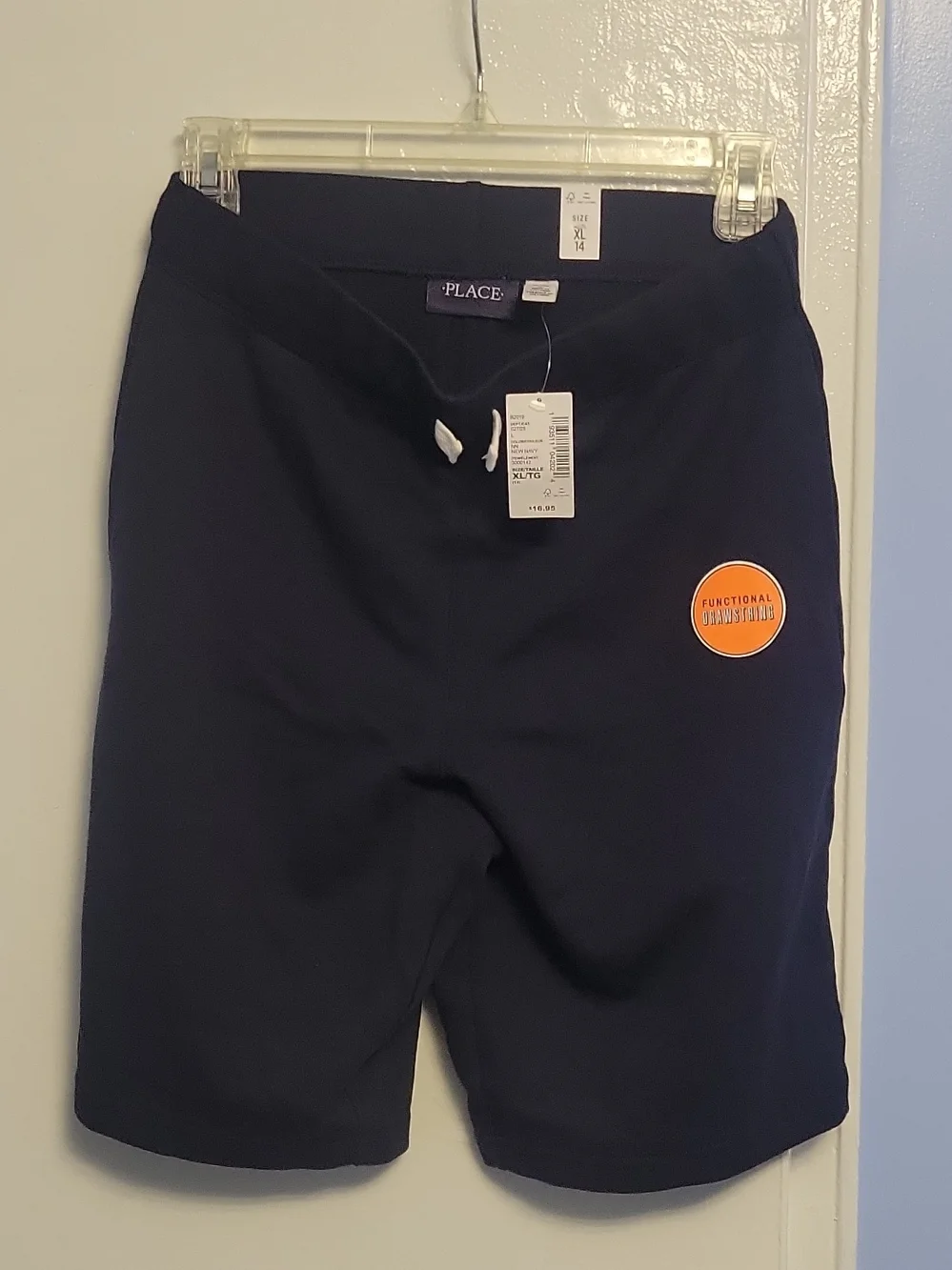 The Children's Place Navy Shorts with Orange Accent